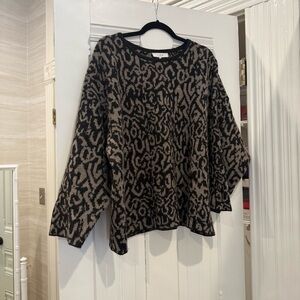 IRO Black and Tan Leopard Sweater